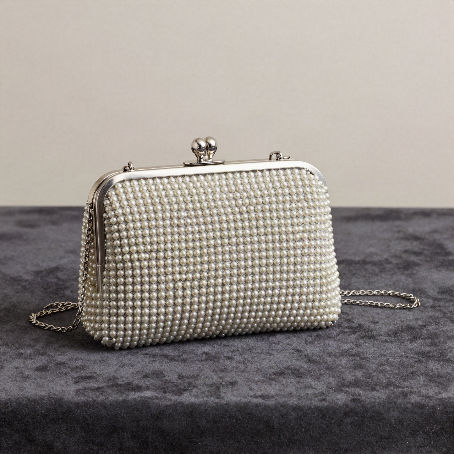 Beaded Evening Box Clutch