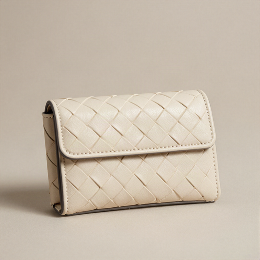 Woven Texture Snap Wallet