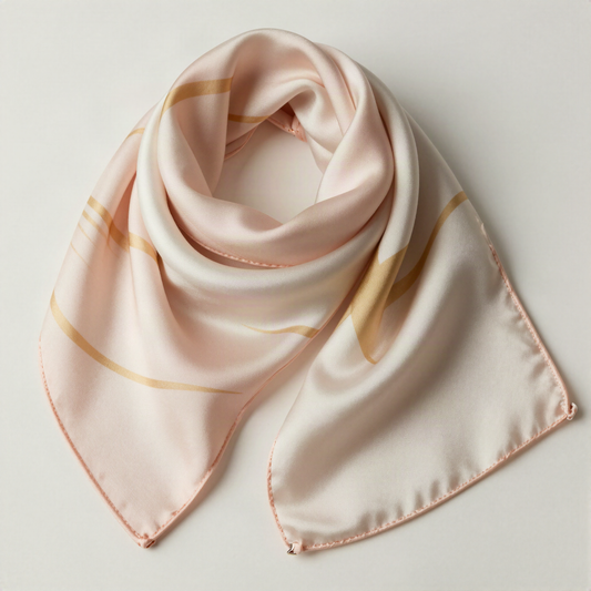 Silk-Feel Square Neck Scarf
