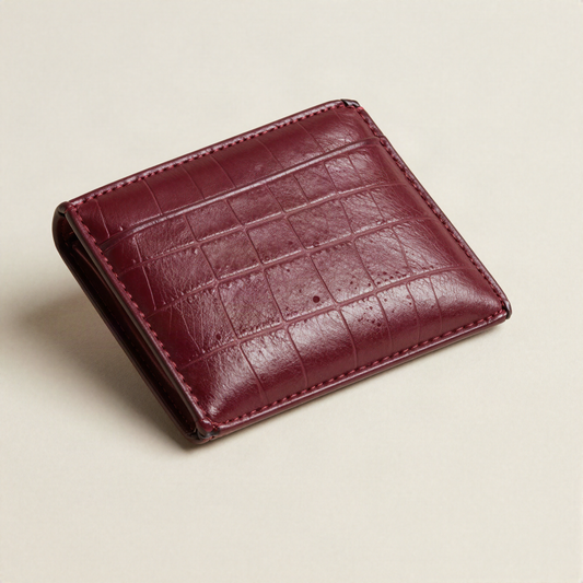 Textured Croc-Effect Wallet